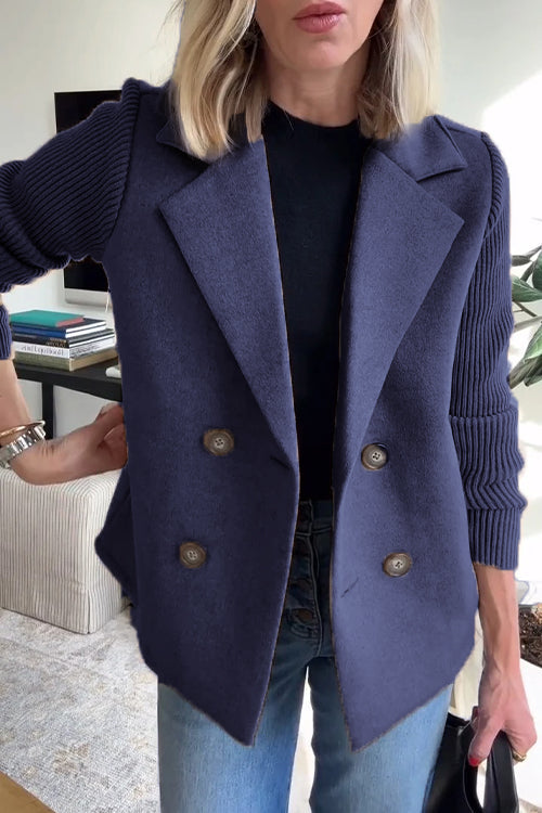 Celeste Ribbed Knit Blazer Coat