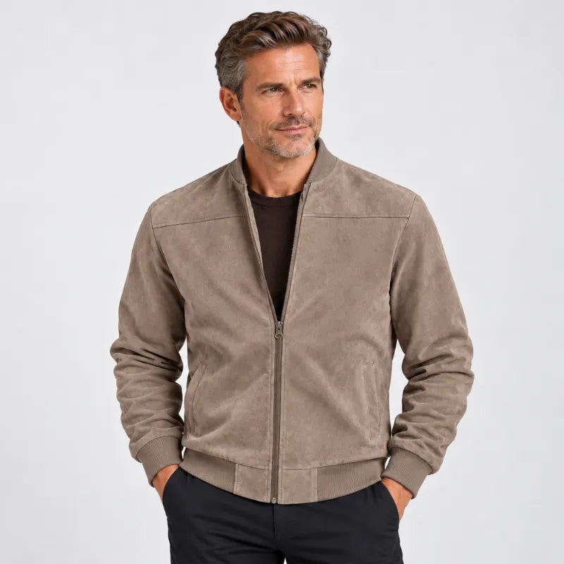 Richmond Suede-Look Bomber Jacket