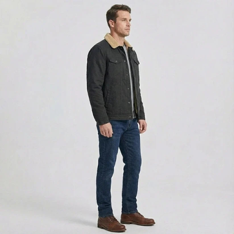 Dorian Sherpa-Lined Trucker Jacket