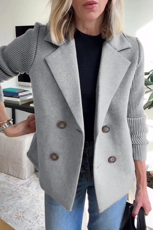 Celeste Ribbed Knit Blazer Coat