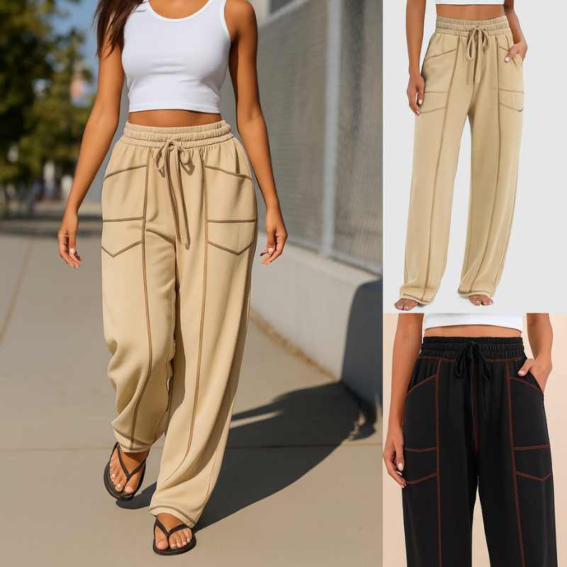 Tamsin Barrel-Leg Cotton Trousers