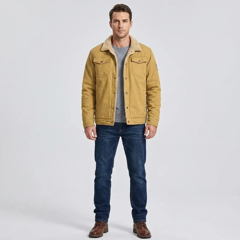 Dorian Sherpa-Lined Trucker Jacket