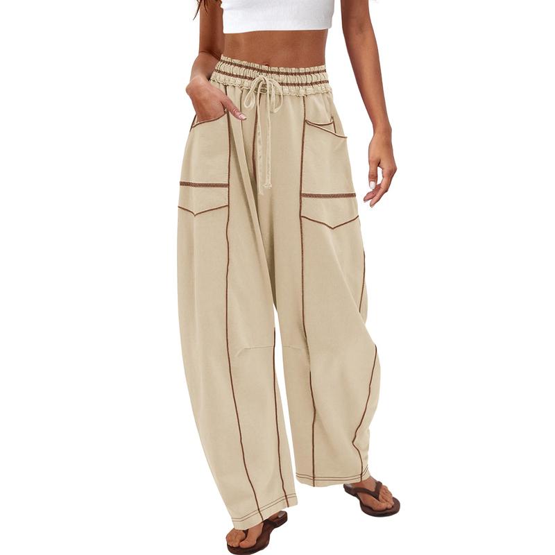 Tamsin Barrel-Leg Cotton Trousers
