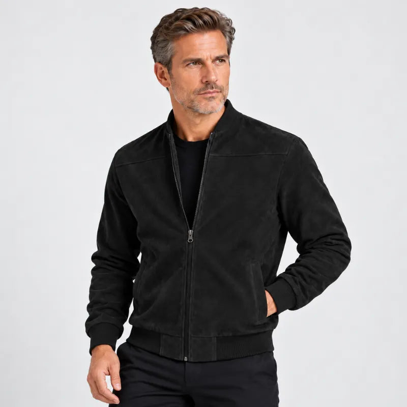 Richmond Suede-Look Bomber Jacket
