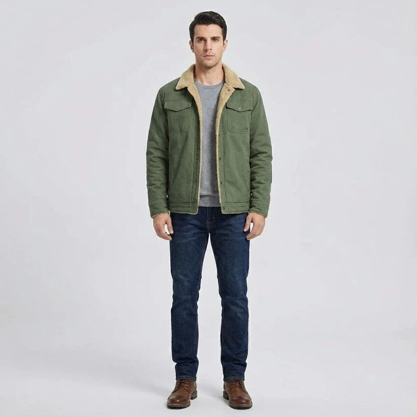 Dorian Sherpa-Lined Trucker Jacket