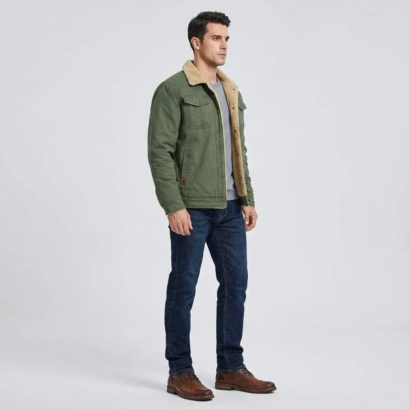 Dorian Sherpa-Lined Trucker Jacket