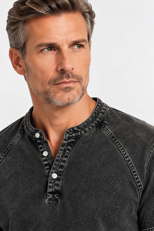 Hollis Washed Henley Tee