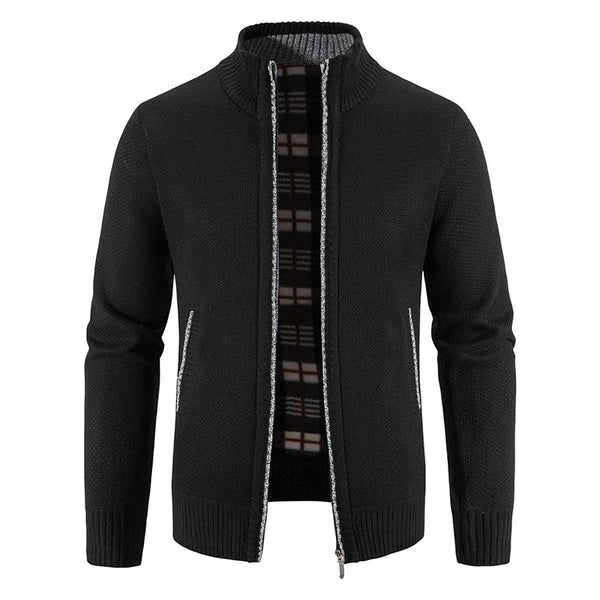 Theo Fleece-Lined Knit Zip Jacket