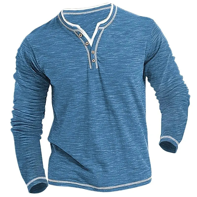 Breathable V-Neck Long Sleeve Tee