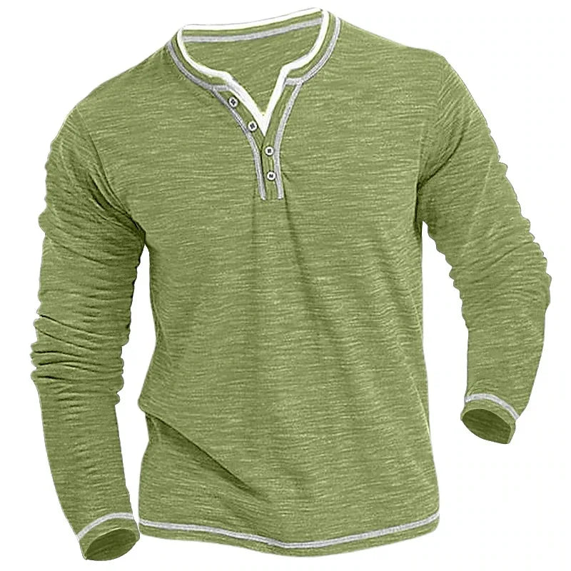 Breathable V-Neck Long Sleeve Tee