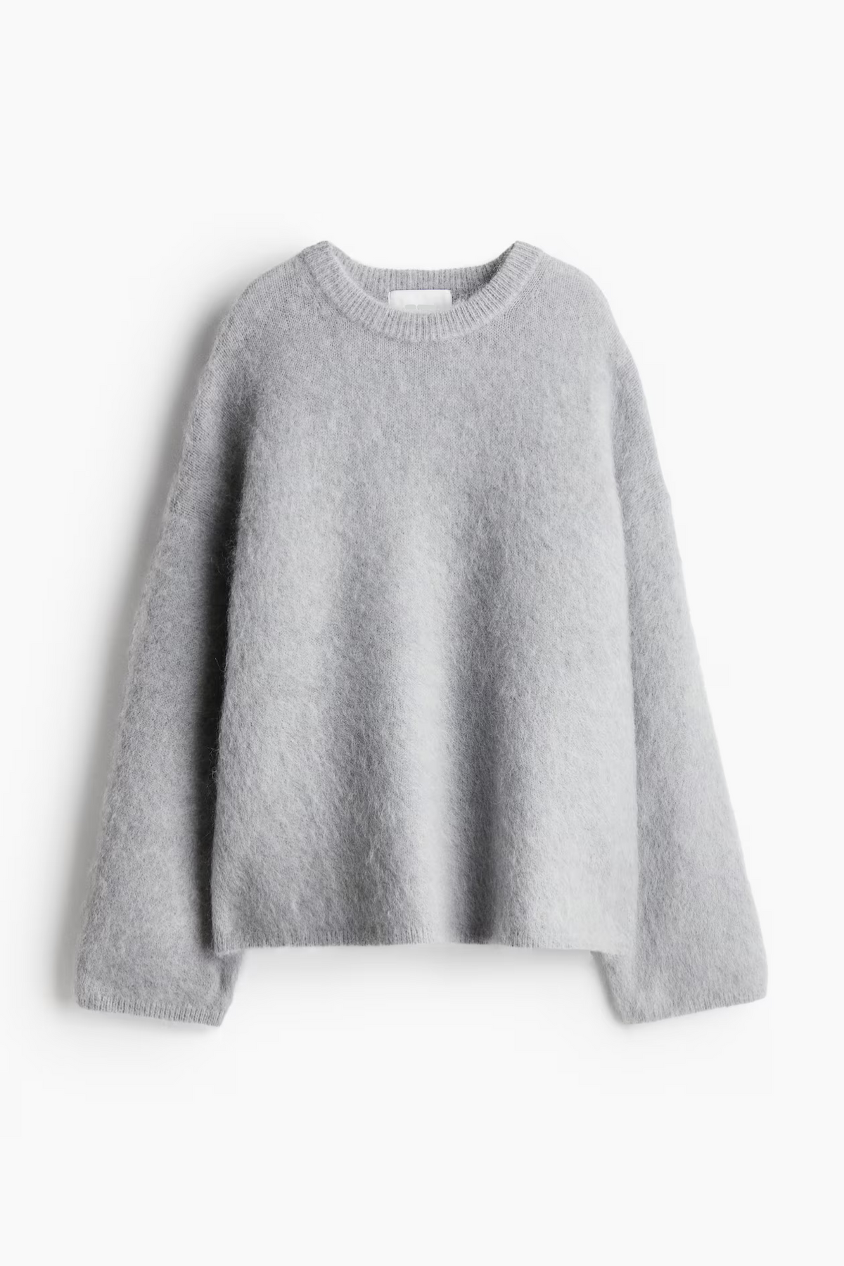 Mira Mohair-Blend Crewneck Sweater - Grey
