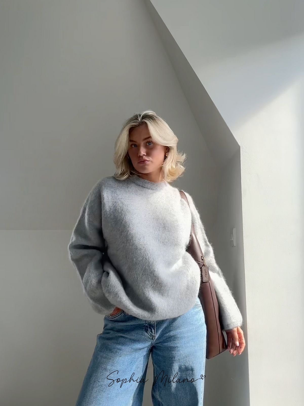 Mira Mohair-Blend Crewneck Sweater