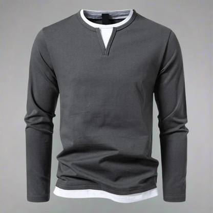 Textured V-Neck Knit