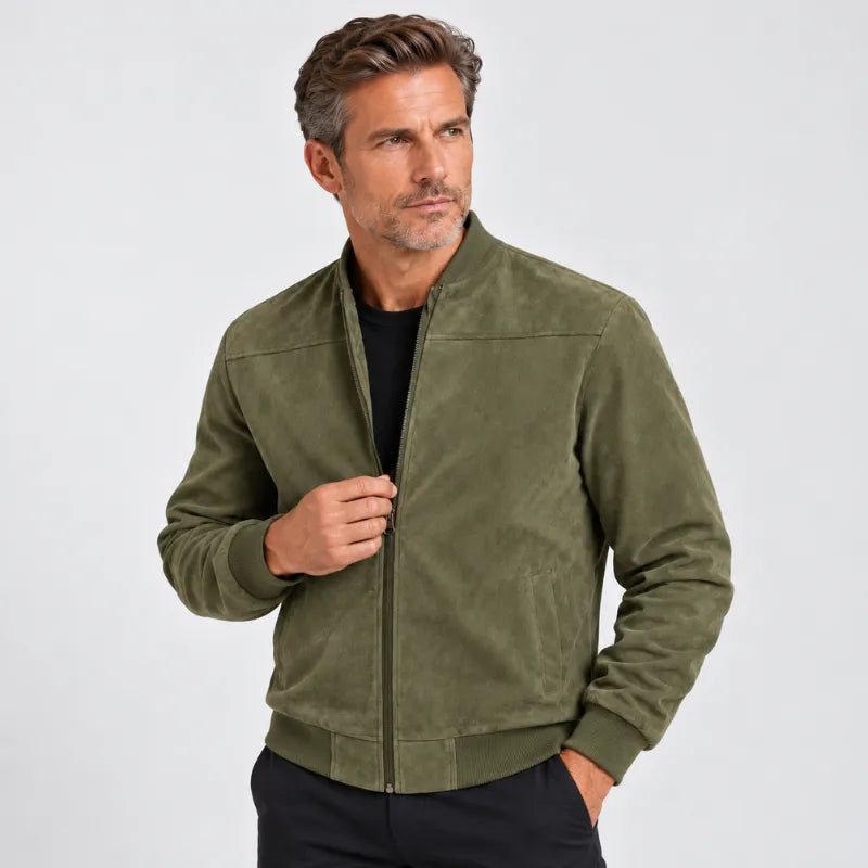 Richmond Suede-Look Bomber Jacket