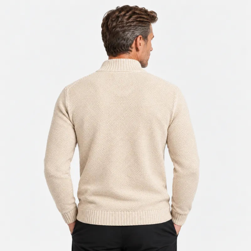 Theo Fleece-Lined Knit Zip Jacket