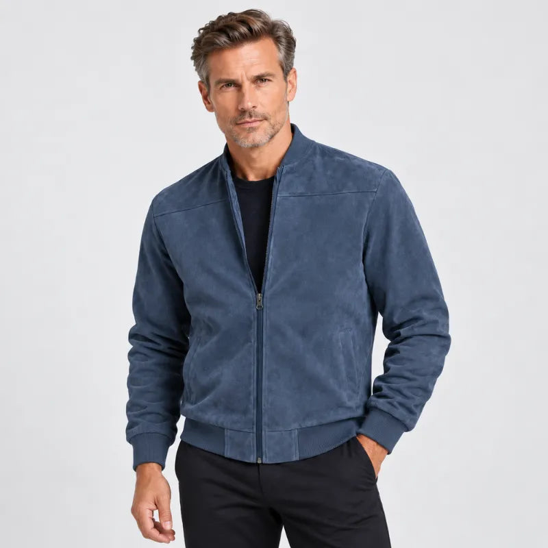 Richmond Suede-Look Bomber Jacket