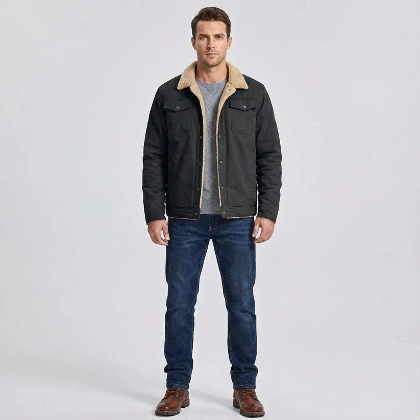 Dorian Sherpa-Lined Trucker Jacket