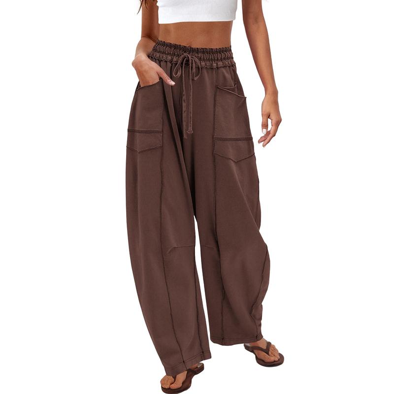 Tamsin Barrel-Leg Cotton Trousers