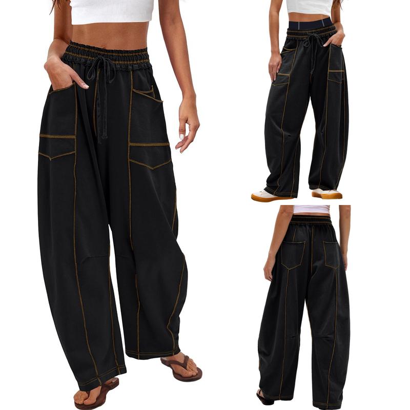 Tamsin Barrel-Leg Cotton Trousers