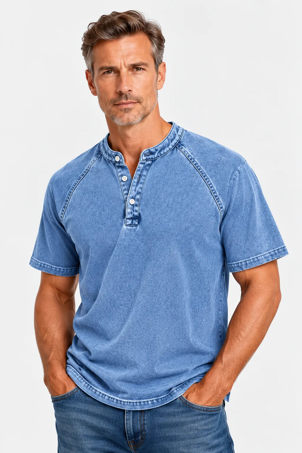 Hollis Washed Henley Tee