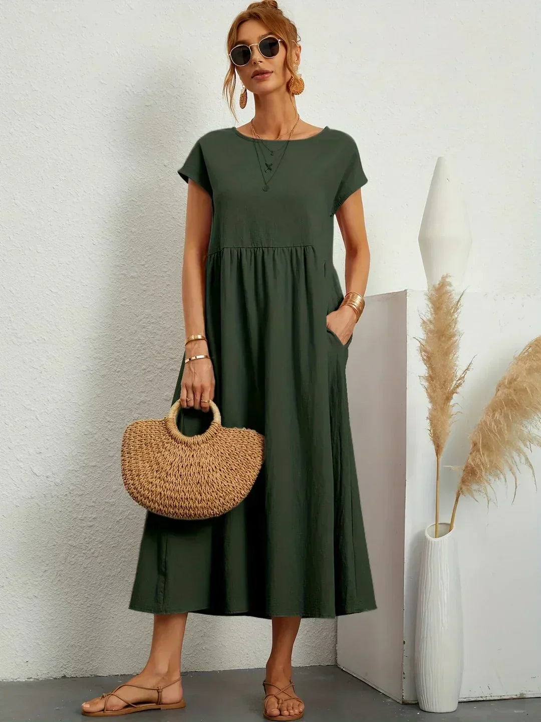 Gabriela Relaxed Pocket Maxi Dress