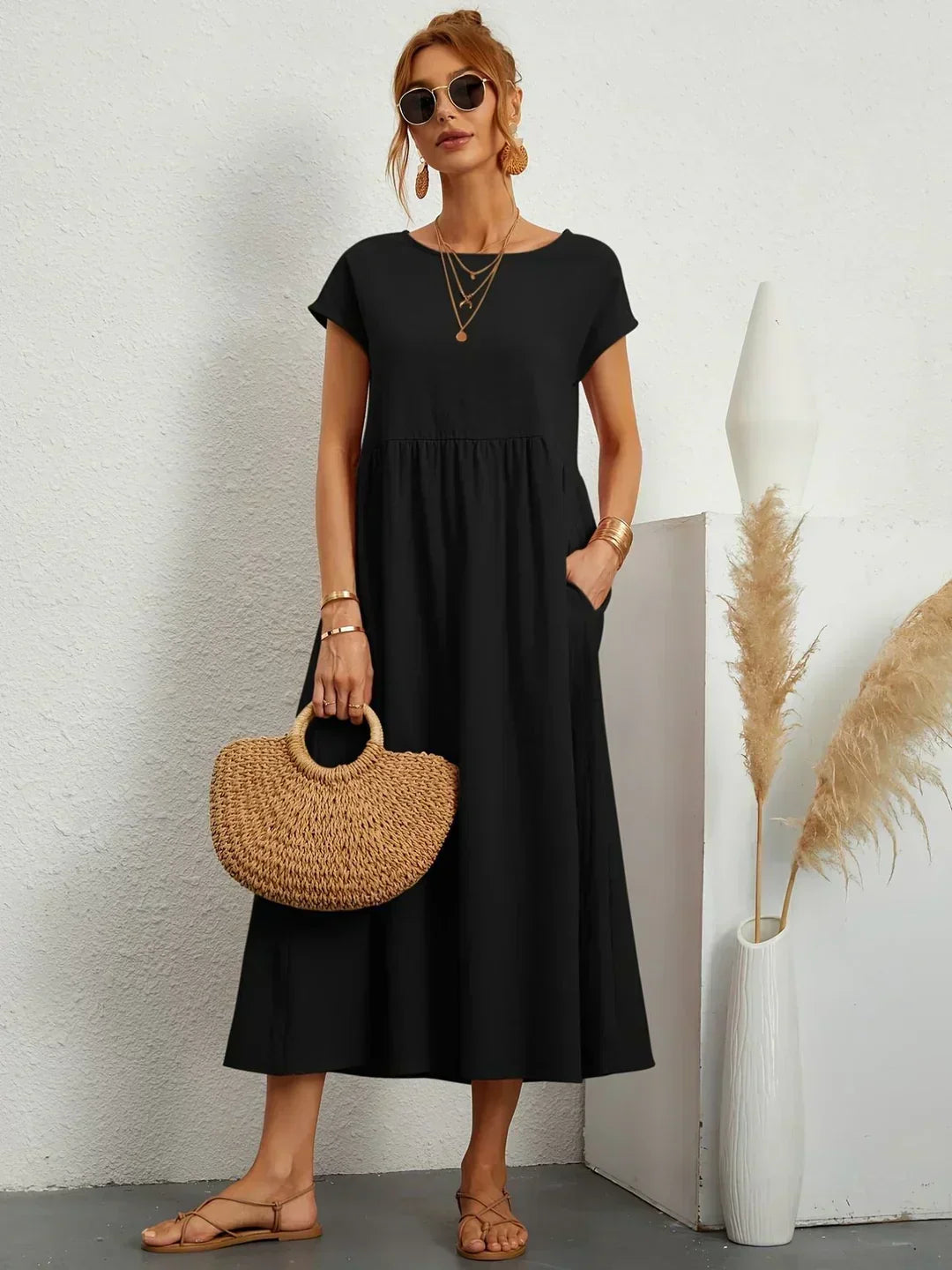 Gabriela Relaxed Pocket Maxi Dress