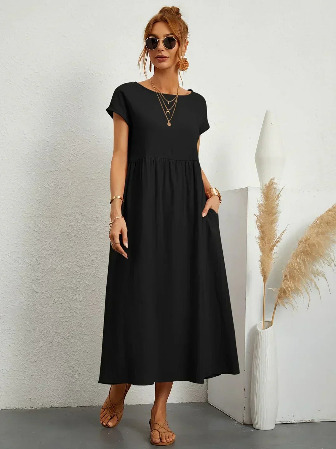 Gabriela Relaxed Pocket Maxi Dress