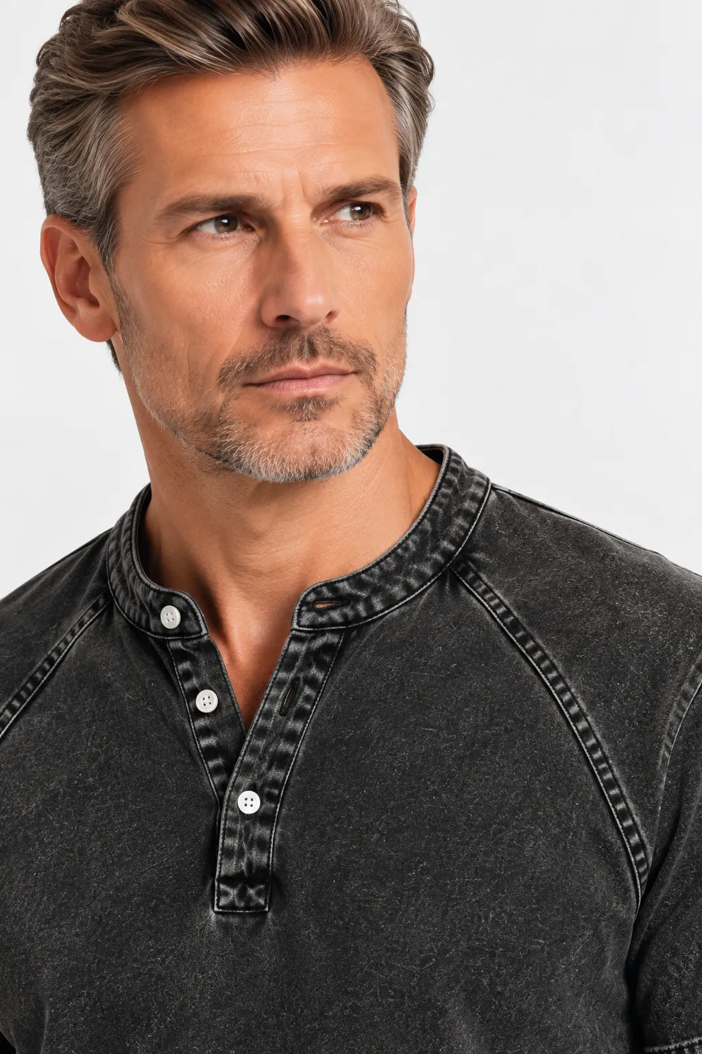 Hollis Washed Henley Tee
