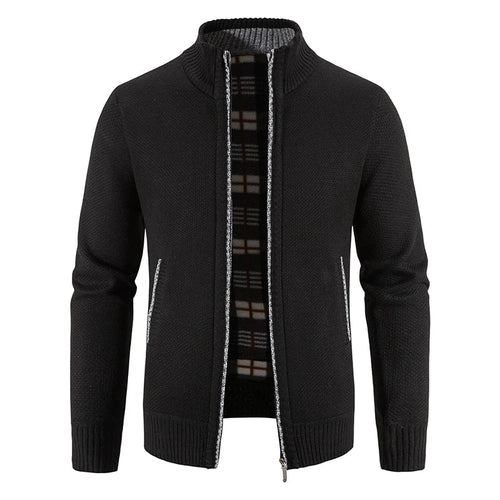 Theo Fleece-Lined Knit Zip Jacket