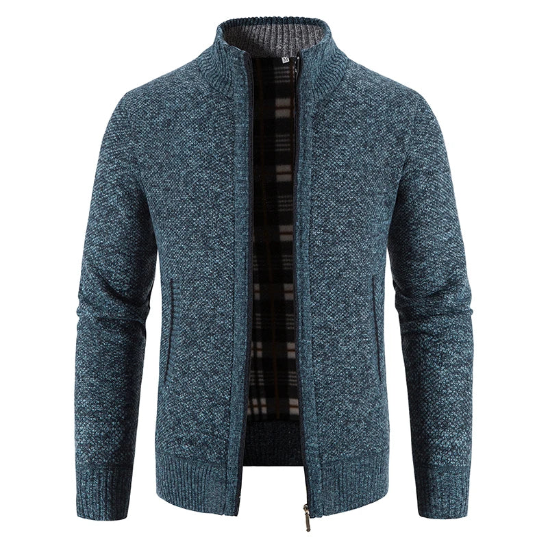 Theo Fleece-Lined Knit Zip Jacket