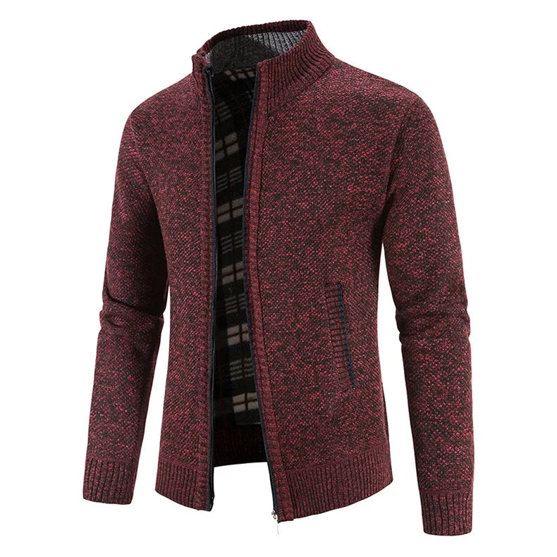 Theo Fleece-Lined Knit Zip Jacket