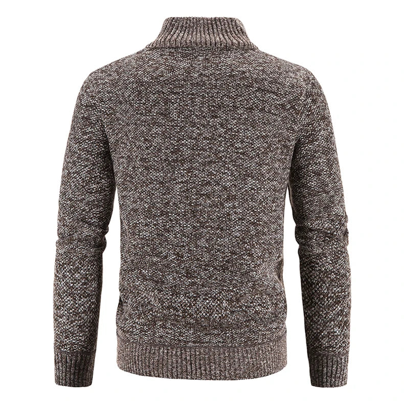 Theo Fleece-Lined Knit Zip Jacket