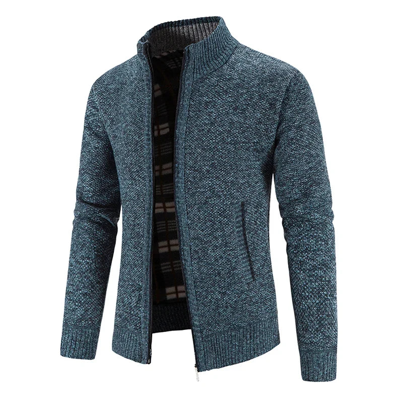 Theo Fleece-Lined Knit Zip Jacket