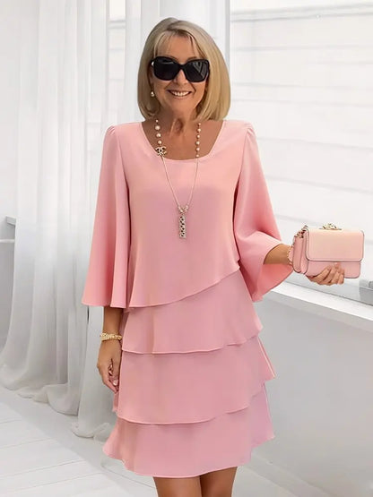 Caroline Tiered Ruffle Midi Dress