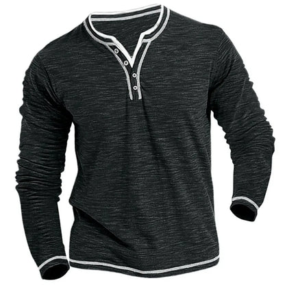 Breathable V-Neck Long Sleeve Tee