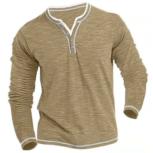 Breathable V-Neck Long Sleeve Tee