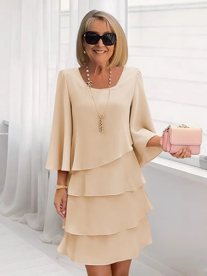 Caroline Tiered Ruffle Midi Dress