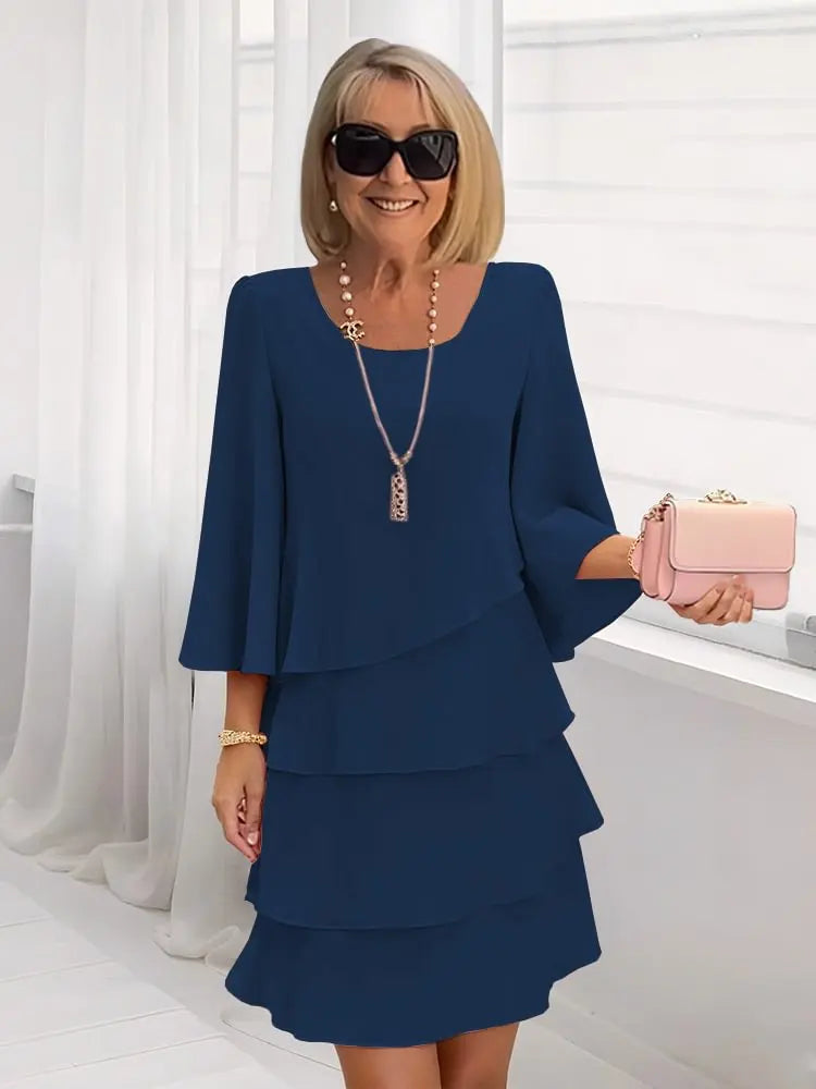 Caroline Tiered Ruffle Midi Dress