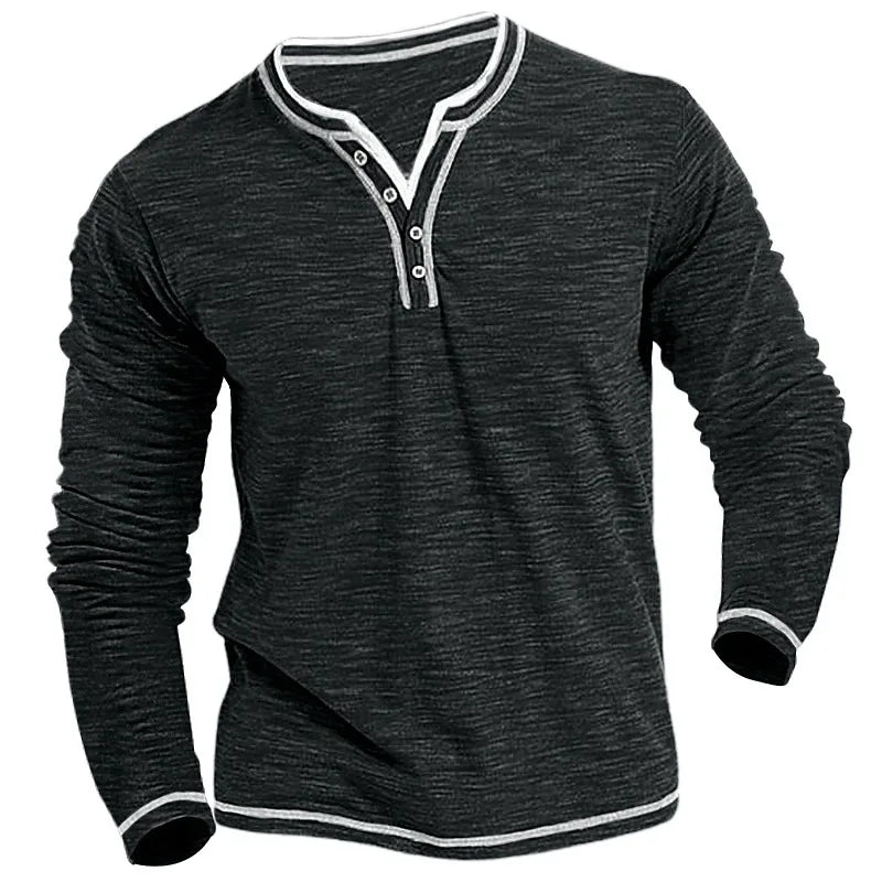 Breathable V-Neck Long Sleeve Tee