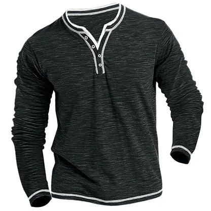 Breathable V-Neck Long Sleeve Tee