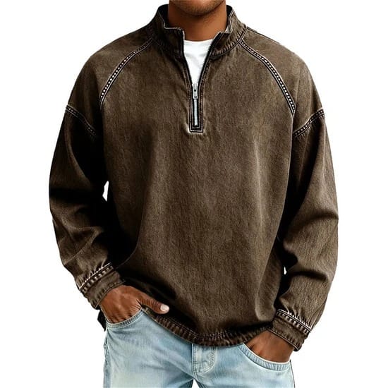 Vintage Quarter-Zip Sweater