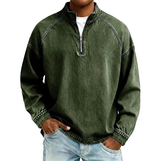 Vintage Quarter-Zip Sweater