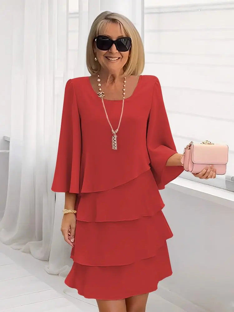 Caroline Tiered Ruffle Midi Dress