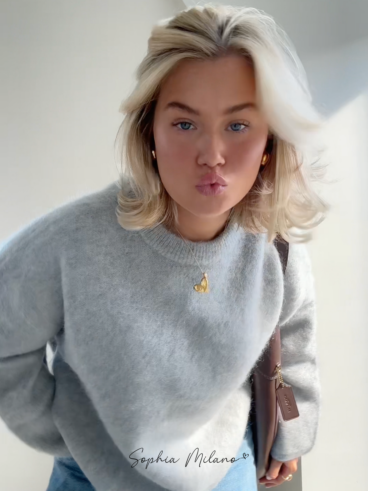 Mira Mohair-Blend Crewneck Sweater