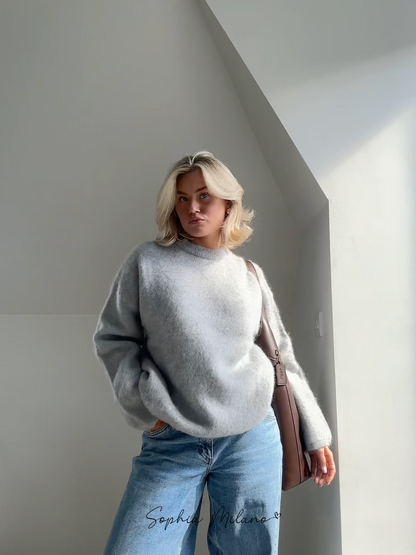 Mira Mohair-Blend Crewneck Sweater