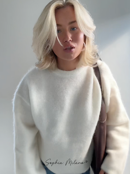 Mira Mohair-Blend Crewneck Sweater