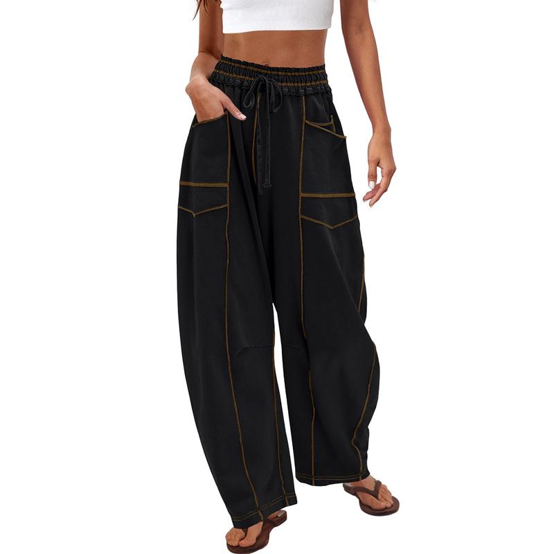 Tamsin Barrel-Leg Cotton Trousers