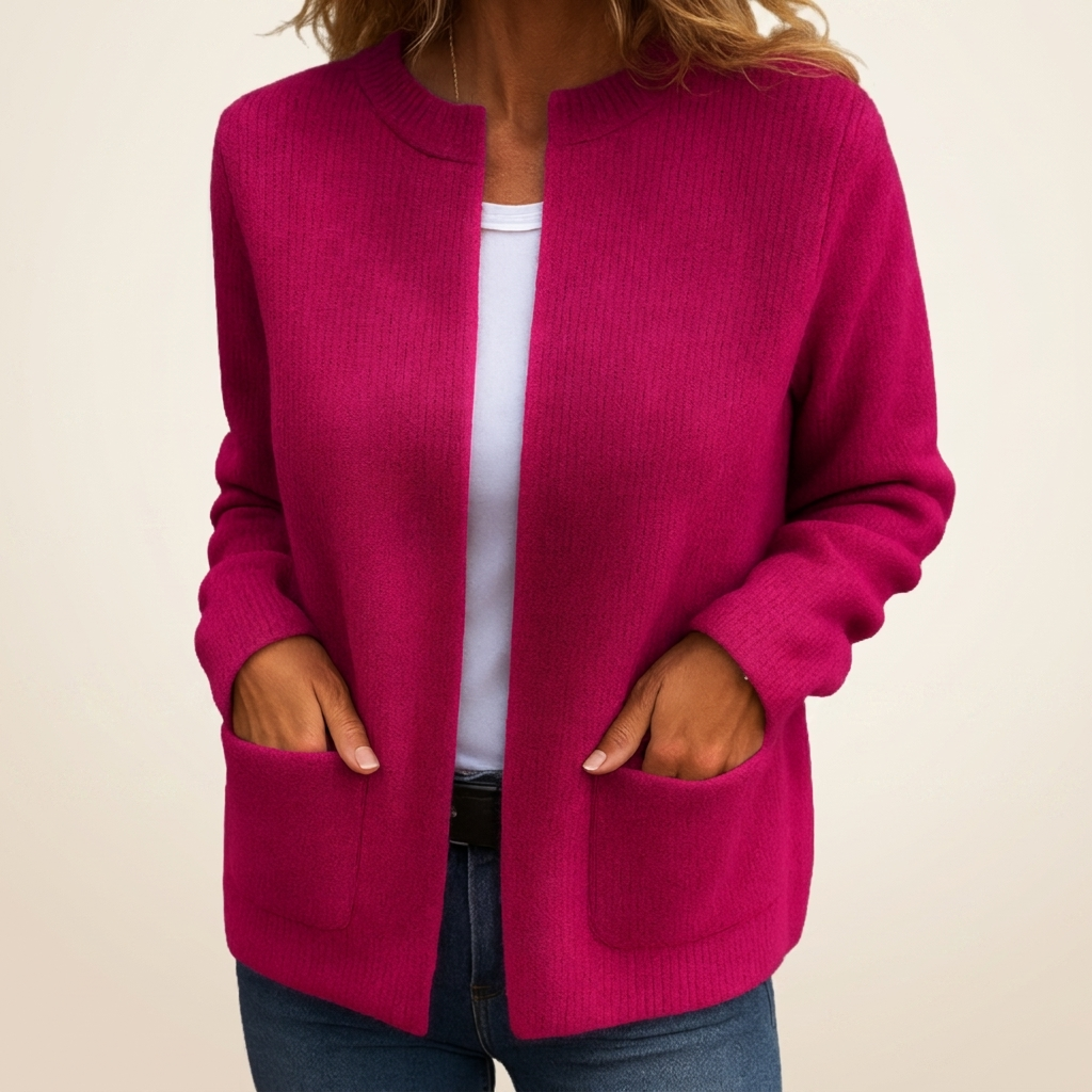 Juliette Zip-Up Knit Cardigan