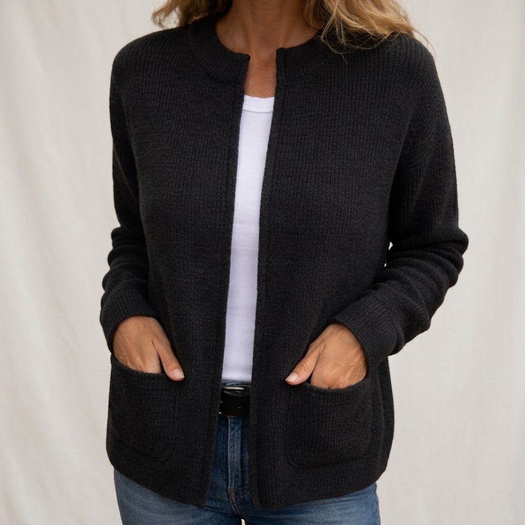Juliette Zip-Up Knit Cardigan