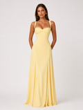 Solene Sweetheart Corset Maxi Dress - Light Yellow